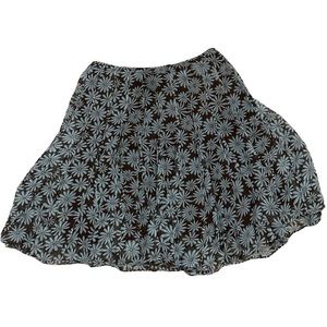 Sunny Leigh Pleated Silk Floral Skirt